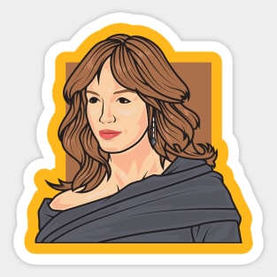 women choco hair Sticker